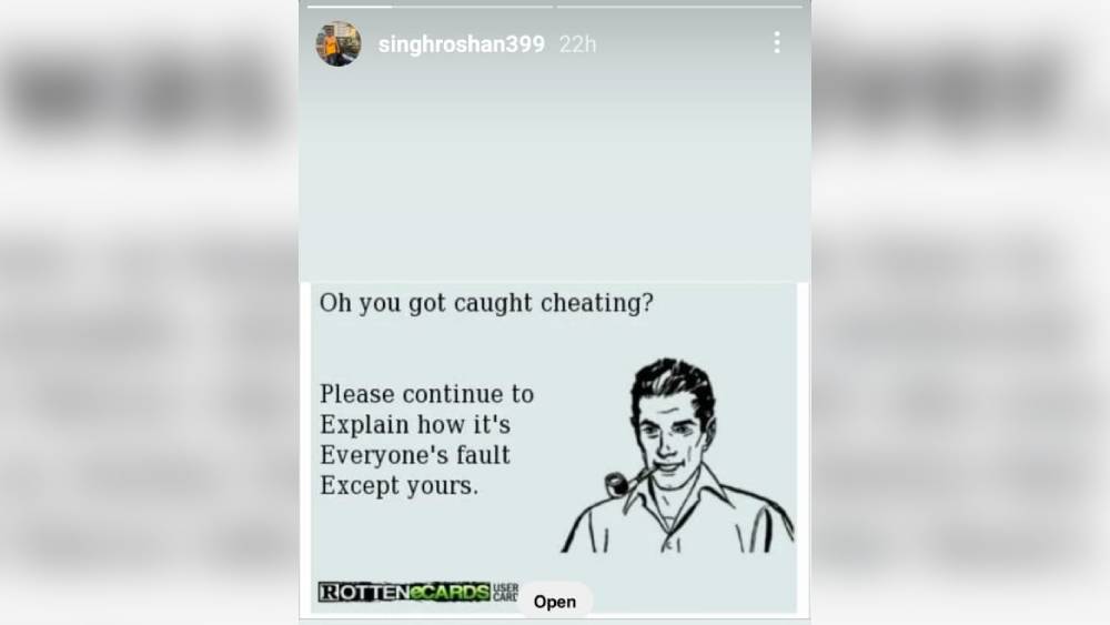 রোশনের ইনস্টাগ্রাম বার্তা
