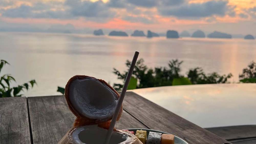 কয়েকটি ছবি জুড়ে ভিকি বা ক্যাটরিনা, কারও দেখা মেলেনি। তবে তাতে যে কেউ অনুযোগ করেছেন, তেমনটাও শোনা যায়নি। উল্টে দম্পতির ভক্তেরা মুগ্ধ! কোথাও ডেকের উপরে ডাবের খোলার ধার বেয়ে দেখা যাচ্ছে গাঢ় সমুদ্রের জল। দিগন্ত ছাপিয়ে সন্ধ্যা নামছে। আবার কখনও আকাশ কালো করে ঝেঁপে বৃষ্টির প্রস্তুতি নিচ্ছে। এমন সব ছবি দেখে কার না চোখ জুড়িয়ে আসে!