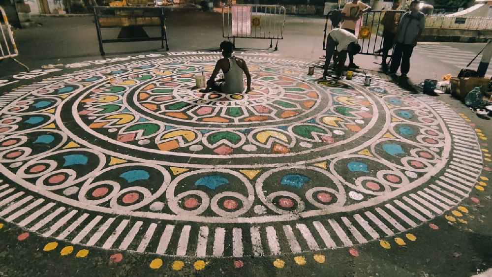 শোভাযাত্রার প্রস্তুতি।