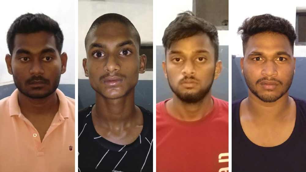 ধর্ষণে অভিযুক্ত চার যুবক।