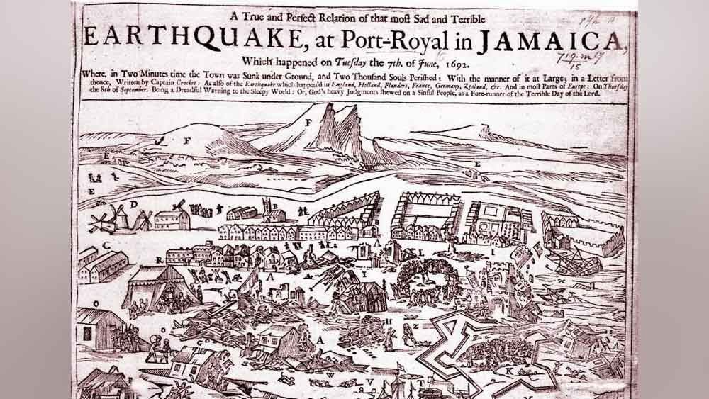 ৭ জুন সকালে ভয়ানক ভূমিকম্পে কেঁপে উঠল সারা শহর। কম্পনের তীব্রতা ছিল ৭.৫। দুর্গ থেকে শুরু করে শহরের বেশির ভাগ অংশ জলের গভীরে তলিয়ে যায়।