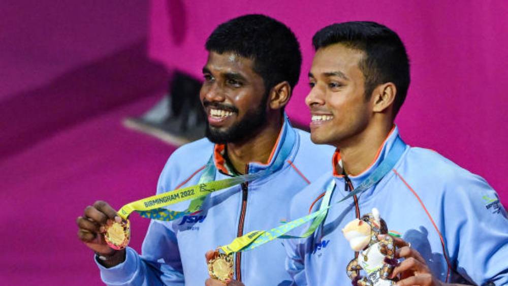 সাত্ত্বিকসাইরাজ রানকিরেড্ডি (বাঁ দিকে), চিরাগ শেট্টি