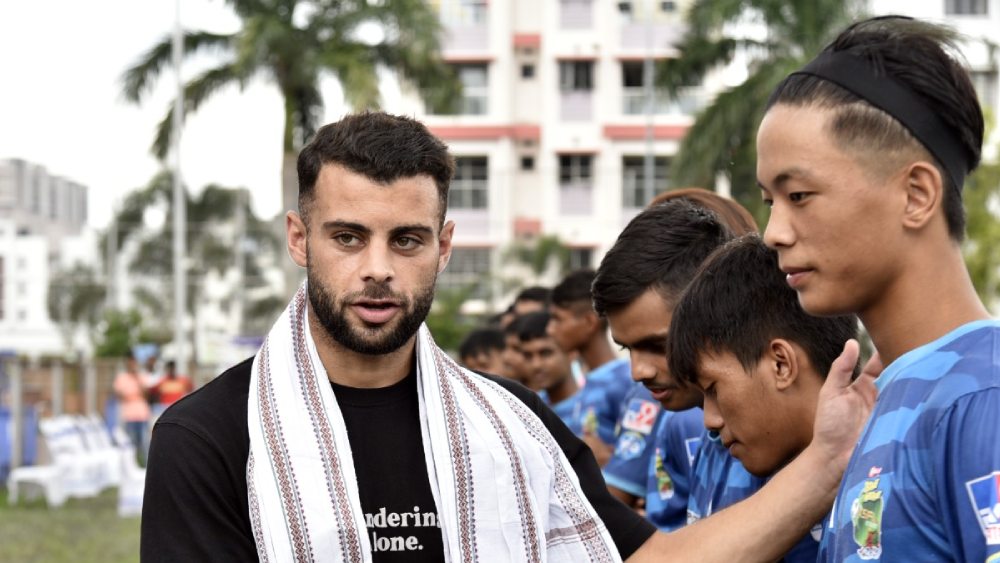 ফাইনালে এটিকে মোহনবাগানের ফুটবলার হুগো বুমোস।