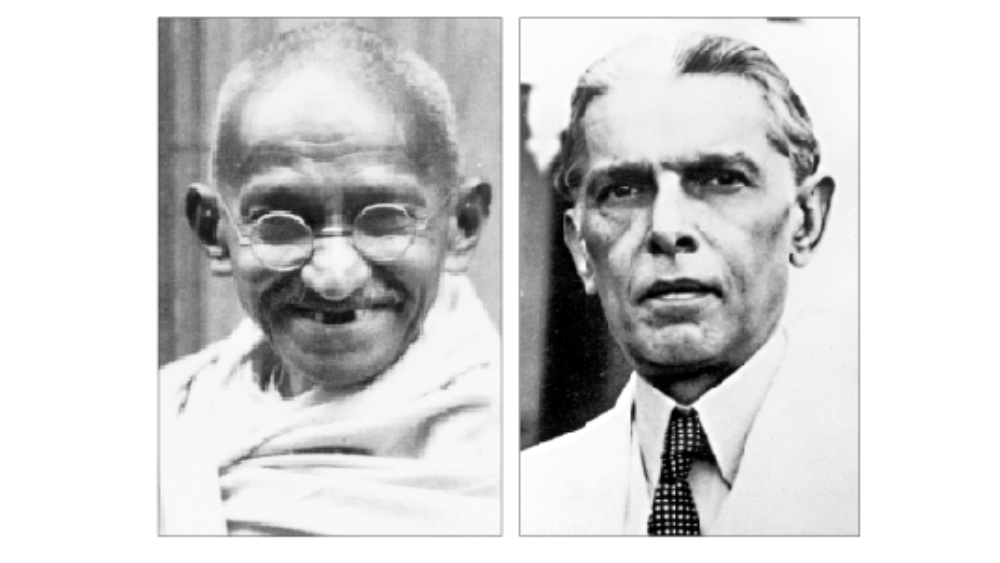 কুশীলব: মহাত্মা গান্ধী ও মহম্মদ আলি জিন্না।