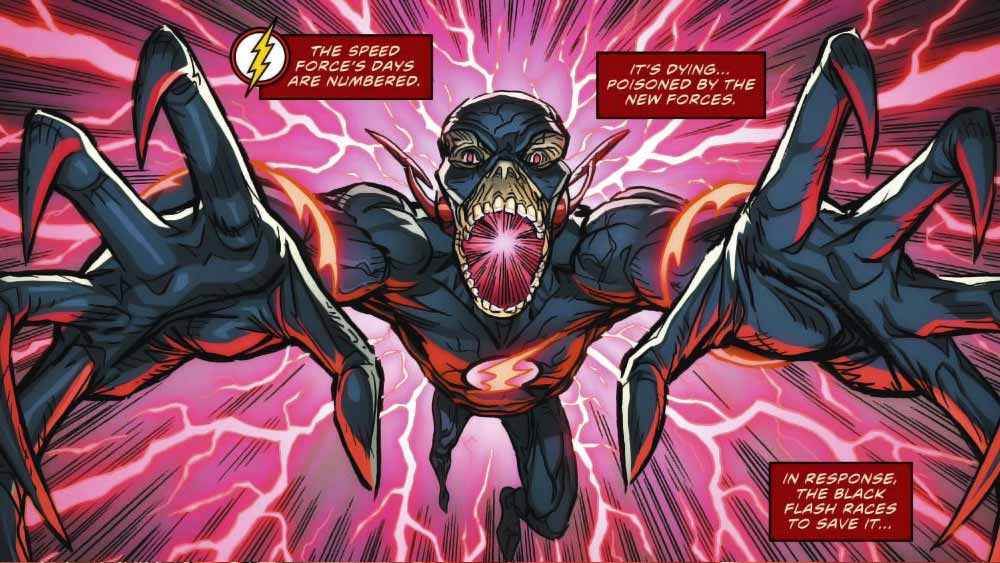 কমিকজগতের চরিত্রটিও জোরে দৌড়তে পারে। তাঁর পরনেও কালো পোশাক।