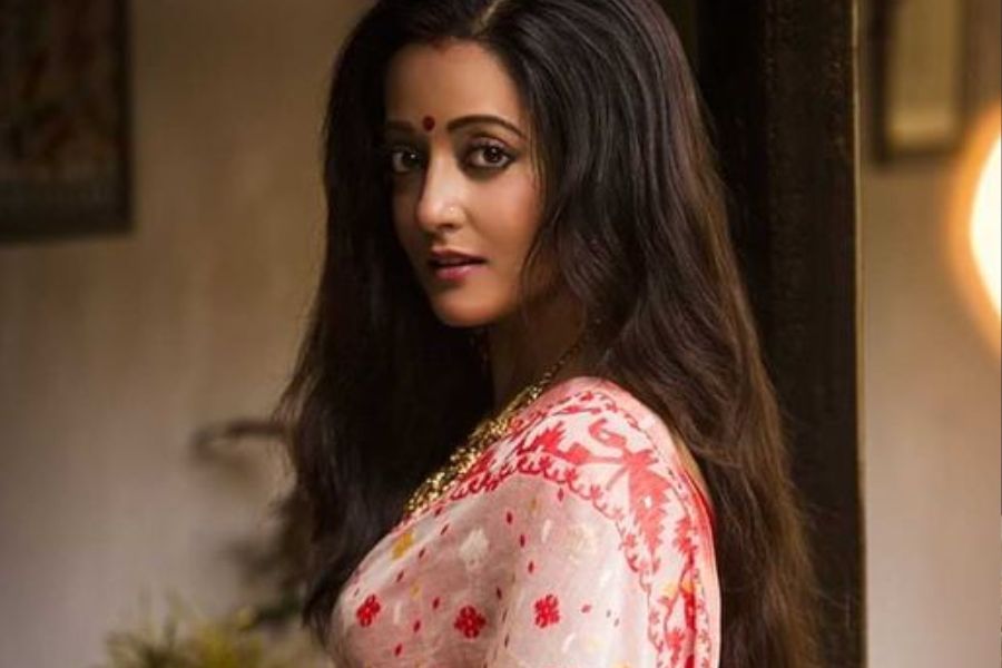 জামদানিতে রাইমা সেন, ছবি: তথাগত ঘোষ 