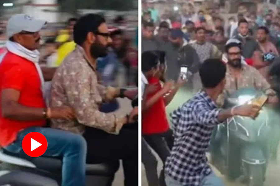 No helmet, Ajay chased while riding a noisy scooter!  What did the hero say after that?