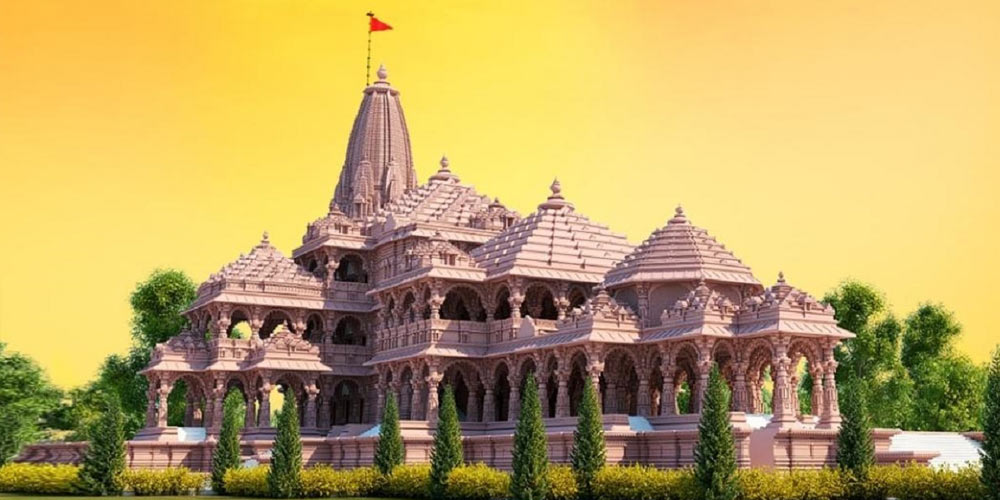 যেখানে বাবরি মসজিদ ছিল, তার ভবিষ্যৎ ছবিটা এমনই। পরিকল্পিত রাম মন্দিরের এই ‘মডেল’-এর ছবি প্রকাশ করেছিল বিশ্ব হিন্দু পরিষদ।