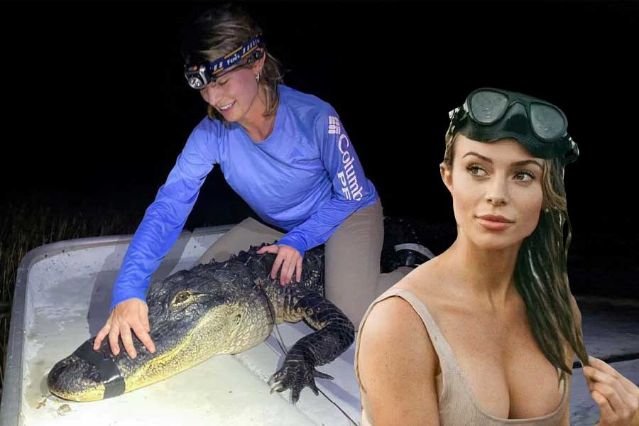 ‘যে রাঁধে, সে চুলও বাঁধে’, জনপ্রিয় প্রবাদের জলজ্যান্ত নিদর্শন রোজ়ি মুর। তিনি একাধারে ভূবিজ্ঞানী, মডেল এবং বন্যপ্রাণ বিশ্লেষক।