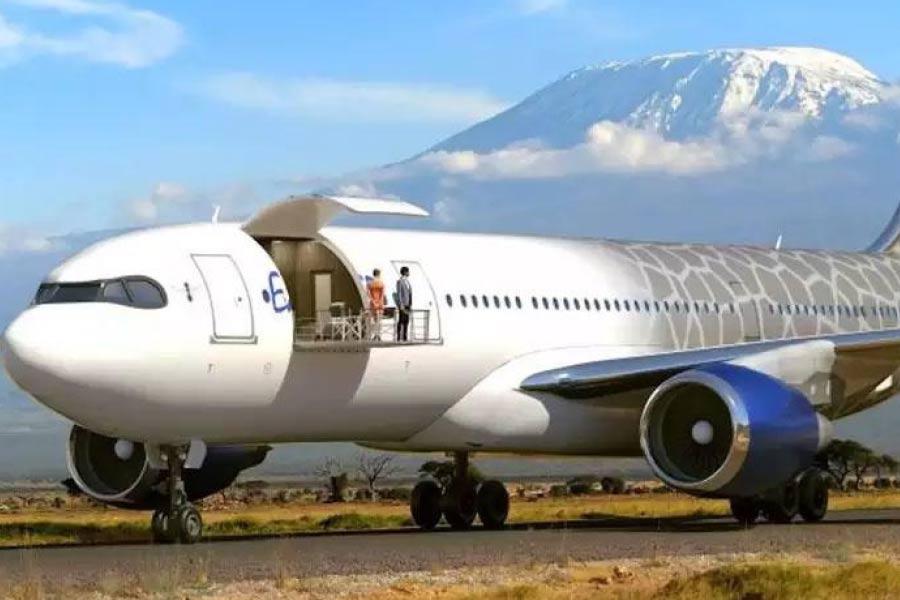 এ৩৩০ প্রাইভেট জেটটি এমন ভাবে তৈরি করা হয়েছে যে দেখে মনে হবে, আকাশে একটি বিলাসবহুল হোটেল উড়ে বেড়াচ্ছে।