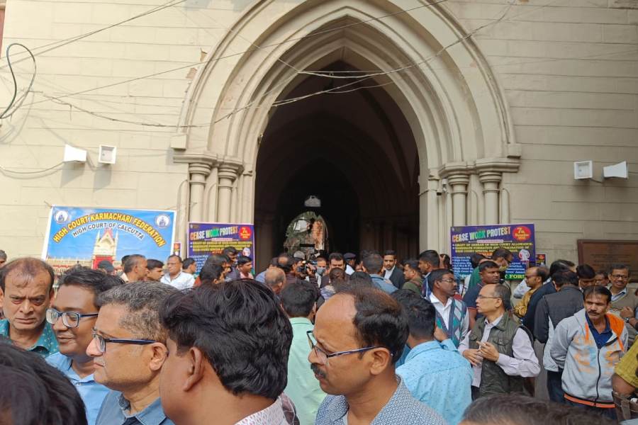 ৫ সংগঠনের প্রায় তিনশো জন স্থায়ী কর্মচারী এই অবস্থান বিক্ষোভে অংশ নিয়েছেন।