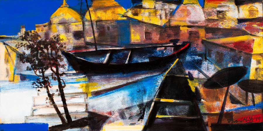 ভেনিস থেকে বারাণসী— সবই তাঁর আপন। শিল্পী বলেন, ‘‘গোটা বিশ্বই আমার ঘরবাড়ি।’’