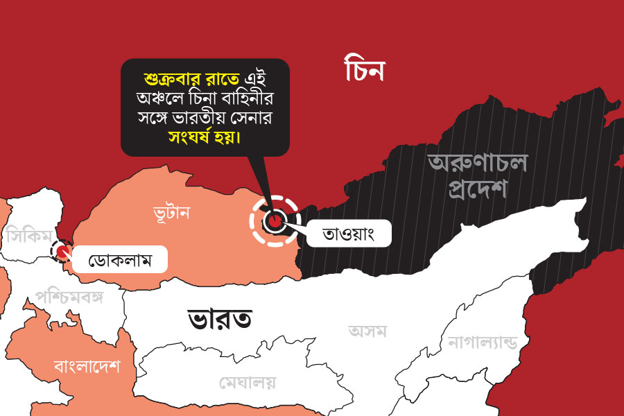 ভারতীয় সেনার ৬ জন আহত হয়েছেন শুক্রবার রাতের হামলায়। গুয়াহাটিতে তাঁদের চিকিৎসা চলছে। সূত্রের দাবি, চিনের তরফে আহত সেনার সংখ্যা আরও বেশি। পিটিআই জানিয়েছে, চিনা সেনারা তাওয়াংয়ে ঢুকে ১৭ হাজার ফুট উচ্চ একটি চূড়ার শীর্ষে ওঠার চেষ্টা করে। একটি ভারতীয় সেনা পোস্টও উপড়ে ফেলার চেষ্টা করা হয়।