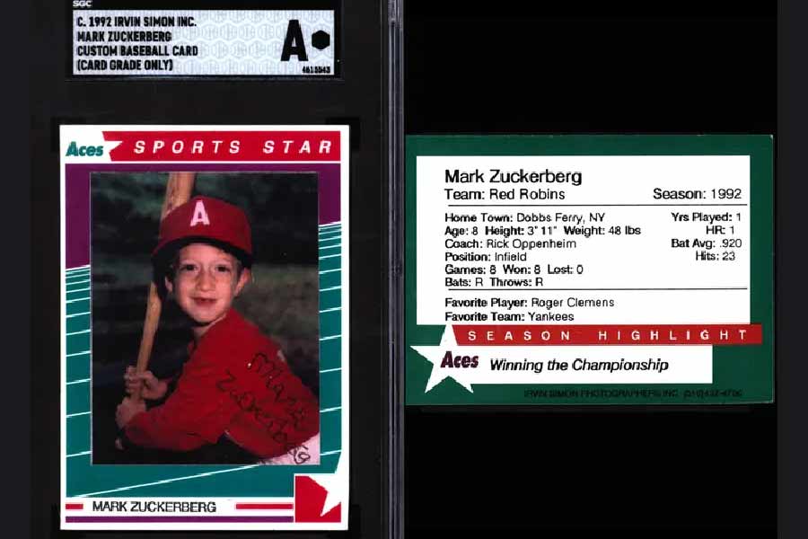 এমনিতে পেশাদার বেসবল খেলোয়াড়দের ছবি দেওয়া কার্ড অনেক দামেই নিলামে ওঠে। বেব রুথ, মিকি ম্যান্টেলদের কার্ডও হয়েছে। কিন্তু যাঁর বেসবল কার্ড রেকর্ড দামে বিক্রি হল, তিনি কোনও পেশাদার খেলোয়াড় নন— মেটা কর্তা মার্ক জাকারবার্গ। ওই কার্ডটি বিক্রি হয়েছে এক লক্ষ পাঁচ হাজার ডলারে। ভারতীয় মুদ্রায় যা প্রায় ৮ কোটি ৬৭ লক্ষ ৯ হাজার ৭৭২ টাকা। কার্ডে ছবি রয়েছে খুদে জাকারবার্গের। অপটু হাতের একটি সইও রয়েছে সেখানে।