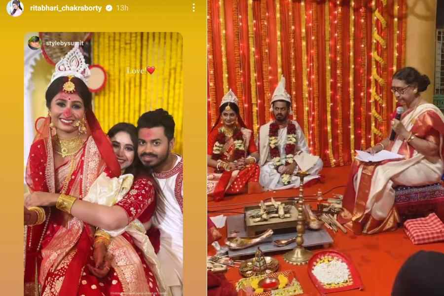বিবাহবন্ধনে আবদ্ধ হলেন ঋতাভরীর দিদি চিত্রাঙ্গদা।