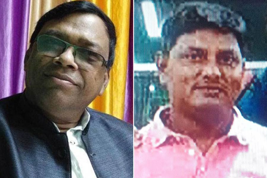 প্রশান্ত দাস (বাঁ দিকে) এবং রাম পণ্ডা (ডান দিকে)।