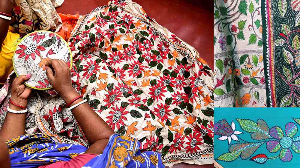 বাংলার যত হস্তশিল্প জিআই ট্যাগ পেয়েছে, তার মধ্যে প্রথম নকশী কাঁথা।