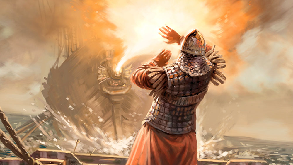 ‘তরল আগুন’-এর উদ্ভাবক হিসাবে অনেকেই সিরিয়ার হেলিওপোলিসের বাসিন্দা কালিনিকোসের নাম করেন। কথিত রয়েছে যে সিরিয়া ছেড়ে কনস্টান্টিনোপলে পালিয়ে গিয়েছিলেন এই ইহুদি স্থপতি। তবে তাঁর আশঙ্কা ছিল, আরবরা তাঁর নতুন বসতি শহরকেও দখল করে নিতে পারেন। আরবদের প্রতিহত করার জন্য এই মারণ অস্ত্র তৈরি করেন তিনি। যদিও এ তত্ত্ব নিয়ে দ্বিমত রয়েছে।