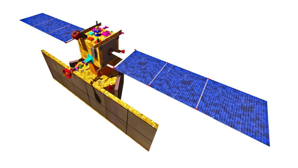 কক্ষপথে যাচ্ছে ভূপর্যবেক্ষণকারী উপগ্রহ ইওএস-০৪। -ছবি ইসরো-র সৌজন্যে। 