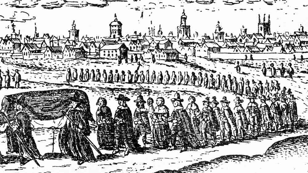 বিপর্যয়: ১৬৬৫ সালে লন্ডনে ‘দ্য গ্রেট প্লেগ’-এর সময়ের ছবি। সৌজন্য: উইকিমিডিয়া কমন্স