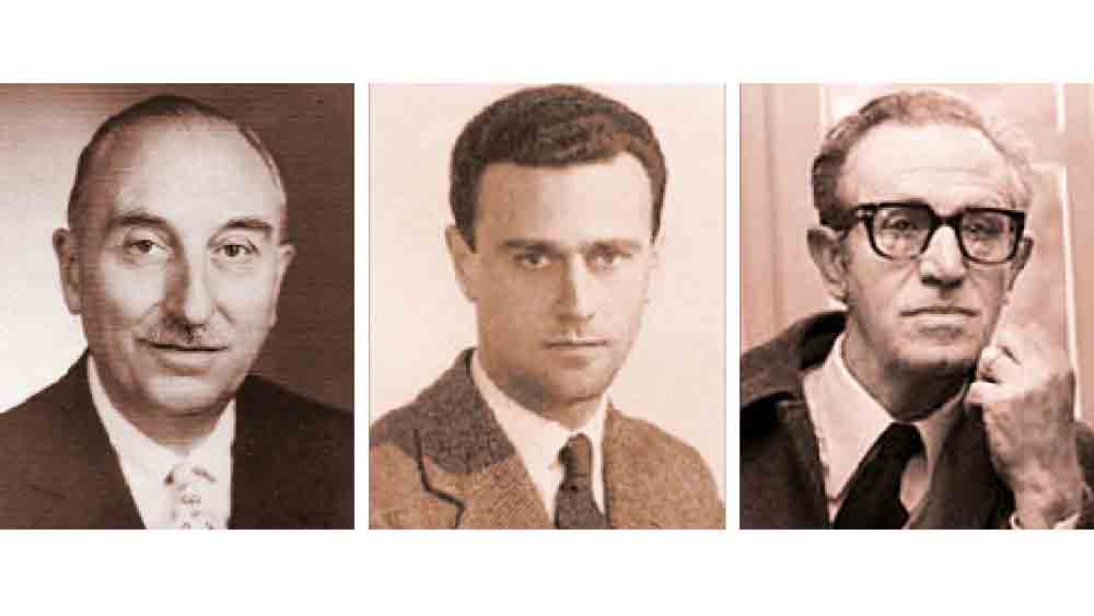 ঐতিহাসিক: বাঁ দিক থেকে জিয়োভানি বোরোমেয়ো, ভিত্তোরিয়ো ইমানুয়েল সাচেরদোতি এবং আদ্রিয়ানো ওসিসিনি। 