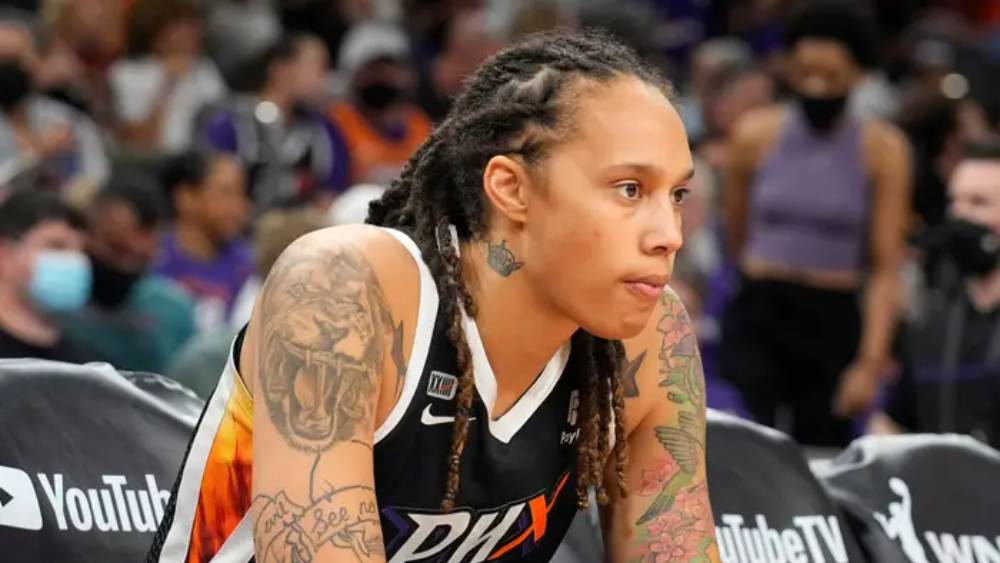 আমেরিকার মহিলা বাস্কেটবল খেলোয়াড় ব্রিটনি গ্রিনার। 