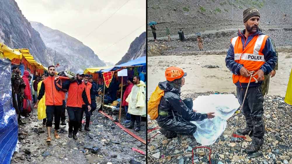 এই বিপর্যয়ের পরই উদ্ধারকাজে নামে জম্মু-কাশ্মীর পুলিশ, জাতীয় ও রাজ্য বিপর্যয় মোকাবিলা বাহিনী, সিআরপিএফ, আইটিবিপি এবং ভারতীয় সেনা।