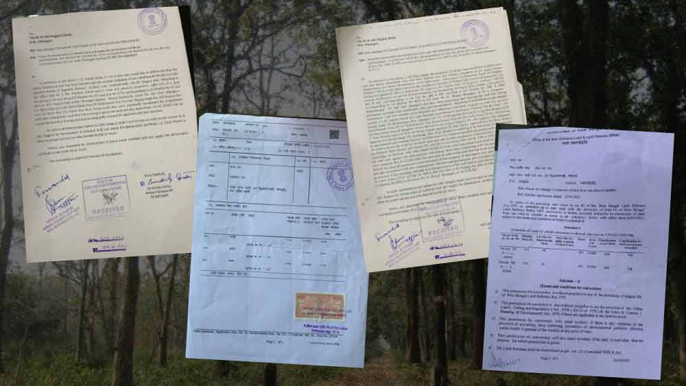 আমবাড়ি-ফালাকাটা আউট পোস্ট থেকে ভূমি রাজস্ব দফতর, বন বিভাগ-সহ বিভিন্ন দফতরে পাঠানো চিঠি