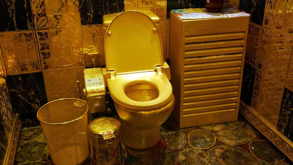 প্রাসাদে রয়েছে ২২টি সোনার গম্বুজ, ১,৭০০টি ঘর এবং ৫টি বিশালকার সুইমিং পুল। সঙ্গে যোগ করুন, ২৫৭টি বাথরুম।