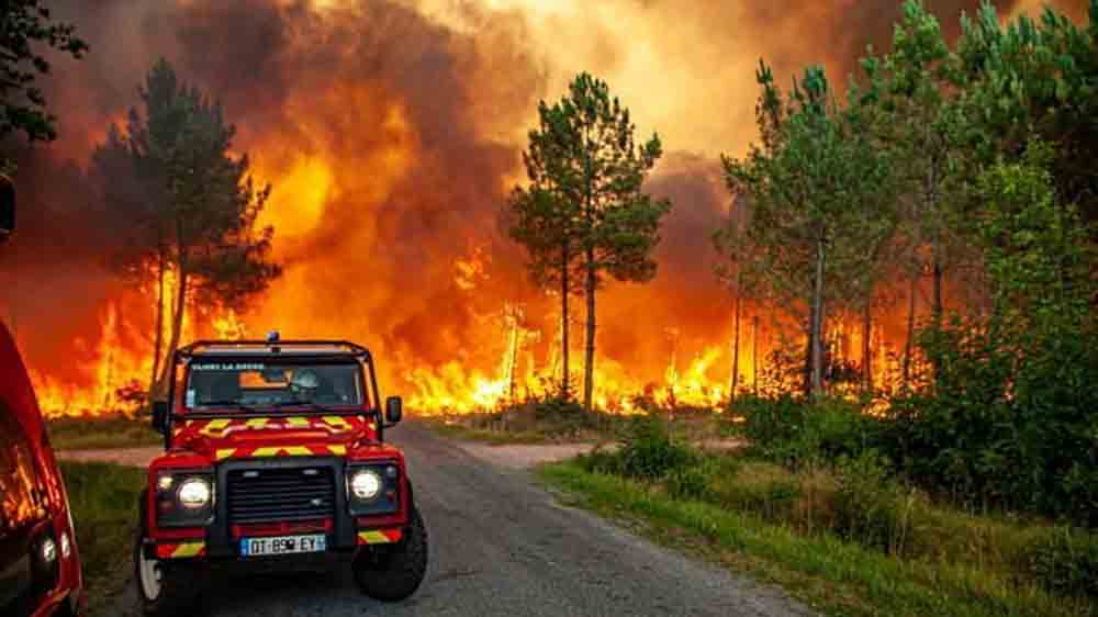 পর্তুগালের মতোই বেহাল দশা স্পেনেরও। দাবানলের জেরে সে দেশ জুড়ে সতর্কতা জারি করেছে আবহওয়া দফতর। স্পেনের কয়েকটি অঞ্চলে তাপমাত্রার পারদ ৪৪ ডিগ্রি সেলসিয়াস পর্যন্ত চড়তে পারে বলে জানানো হয়েছে।