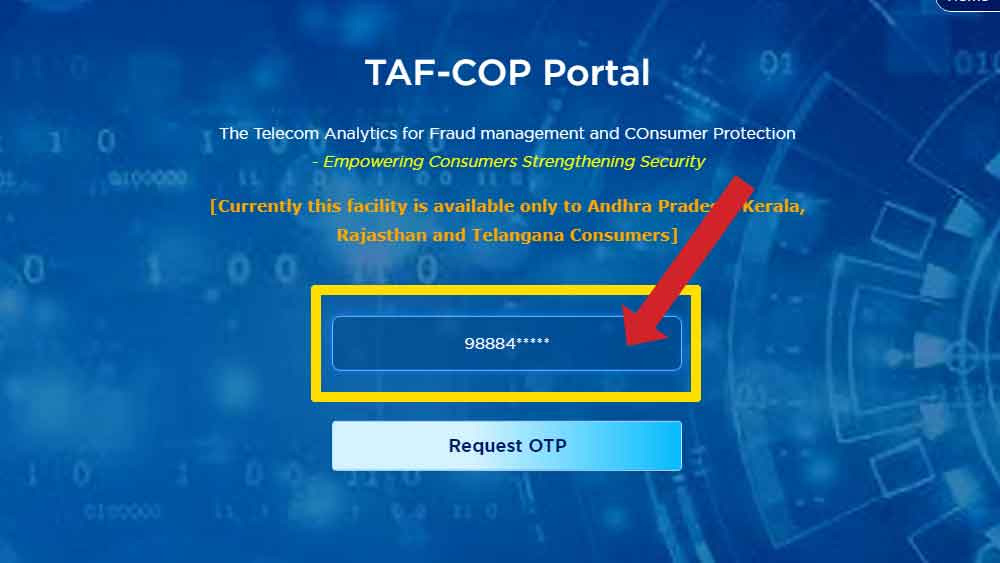ভারতের টেলিকম বিভাগ সম্প্রতি ‘টেলিকম অ্যানালিটিক্স ফর ফ্রড ম্যানেজমেন্ট অ্যান্ড কনজিউমার প্রোটেকশন’ (টিএএফসিওপি) নামে একটি ব্যবস্থা চালু করেছে, যার মাধ্যমে এক জন ব্যক্তি তাঁর আধারের সঙ্গে ক’টি মোবাইল নম্বর যুক্ত রয়েছে, তা জানতে পারবেন। ভুয়ো নম্বর নিয়ে হওয়া জালিয়াতি রুখতেই ভারতের টেলিকম বিভাগের তরফে এই ব্যবস্থা নেওয়া হয়েছে। এই বিষয় জানতে প্রথমেই আপনাকে টিএএফসিওপি-র ওয়েবসাইট tafcop.dgtelecom.gov.in-এ যেতে হবে।