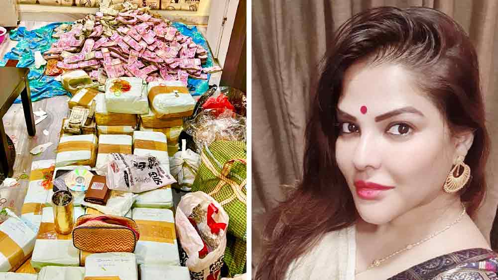 এই ফ্ল্যাট থেকে টাকা এবং সোনার ভান্ডার উদ্ধার করে তদন্তকারী দল। শুধু শোবার ঘর নয়, বাথরুম থেকেও প্যাকেট বন্দি টাকা উদ্ধার করা হয়।