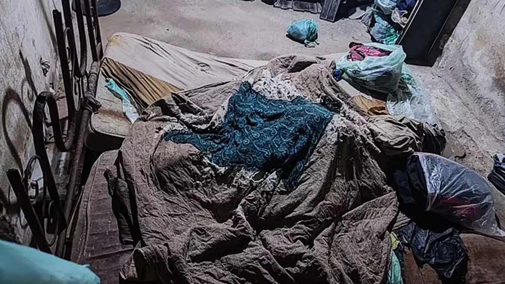 পলেস্তরা খসা ঘরের দেওয়ালে ইটের সারি বার হয়ে রয়েছে। দুর্গন্ধময় ঘরের একপাশে লোহার খাটে নোংরা বিছানা। ঘরভর্তি পুঁটলিবাঁধা জামাকাপড়। তার মাঝেই দুই মেয়েকে নিয়ে বন্দিদশায় ১৭ বছর কেটে গিয়েছে ব্রাজিলের এক মহিলার। কোনও অপরাধীর গোপন আস্তানায় নয়, নিজেদের বাড়িতেই স্বামীর হাতে বন্দি ছিলেন ওই মহিলা ও তাঁর দুই কন্যা।