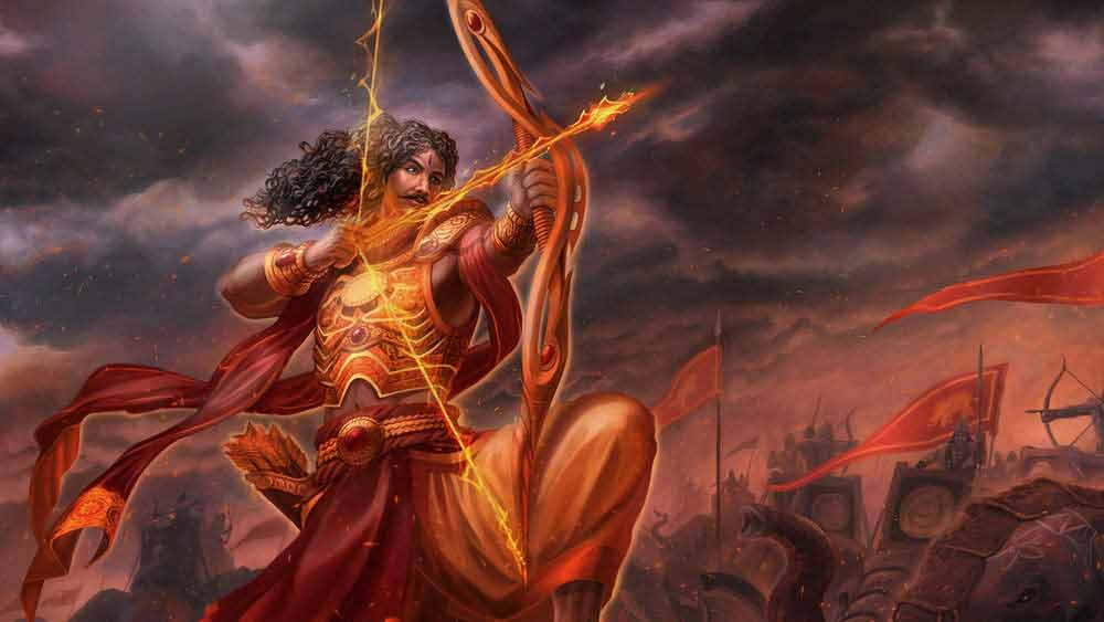 যথাকালে ধৃতরাষ্ট্রের সঙ্গে গান্ধার রাজকন্যা গান্ধারীর ও পাণ্ডুর সঙ্গে রাজা কুন্তীভোজের পালিতা কন্য কুন্তী বা পৃথার বিবাহ হল। মহামুনি দুর্বাসা কুন্তীর উপর তুষ্ট হয়ে একটি মন্ত্র দান করেন। যে মন্ত্রবলে কোনও দেবতাকে কুন্তী আহ্বান করলে তাঁর প্রসাদে পুত্রসন্তান লাভ করবেন। কৌতূহলী হয়ে কুন্তী কুমারী অবস্থাতেই সূর্যদেবকে আহ্বান করে এক পুত্র লাভ করেন। কিন্তু লোকলজ্জার ভয়ে কুন্তী তাকে একটি পাত্রে রেখে নদীতে ভাসিয়ে দেন। সেই পুত্র অধিরথ নামক সূতবংশীয়ের কাছে পালিত হতে লাগলেন। তিনিই মহাবীর কর্ণ।