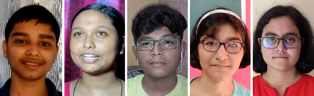 সায়ন দেবনাথ (অষ্টম), মধুরিমা দে (অষ্টম), অনিন্দ্য সাহা (পঞ্চম), বৃষ্টি পাল (অষ্টম), জেনিফার রানা (পঞ্চম)।