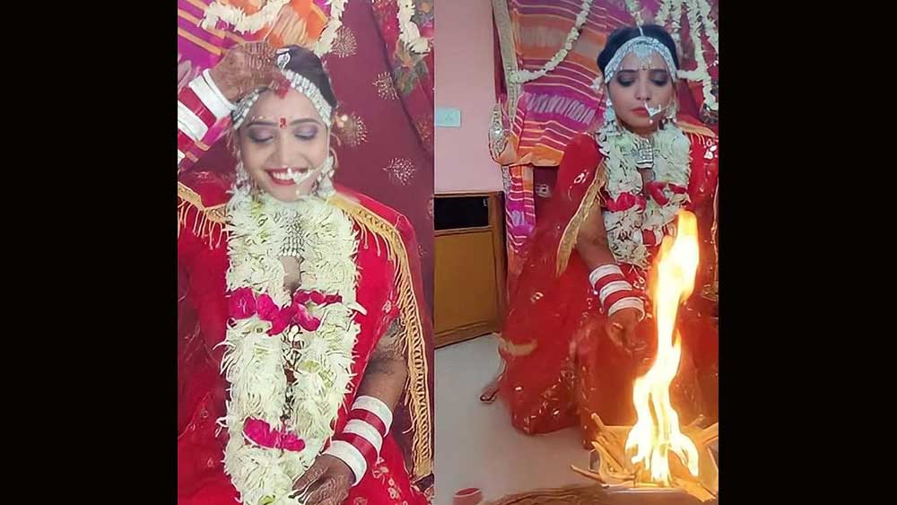 এই আলোড়নে তৈরি হয়েছে স্ফুলিঙ্গও। জারি হয়েছে ফতোয়া। কিন্তু কোনও কিছু তোয়াক্কা না করে বুধবার নিজের সিঁথিতে সিঁদুর দিলেন তিনি।