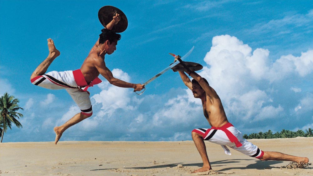 ৮১ বছরের মীনাক্ষীর ব্যাখ্যা, ‘‘কলারিপায়াত্তুর আসলে দুই শিল্পের মিশ্রণ। নাচের চারুতা এবং যোদ্ধার ক্ষিপ্রতা, এই দু’য়ের মিশেল হল কলারিপায়াত্তুর।’’