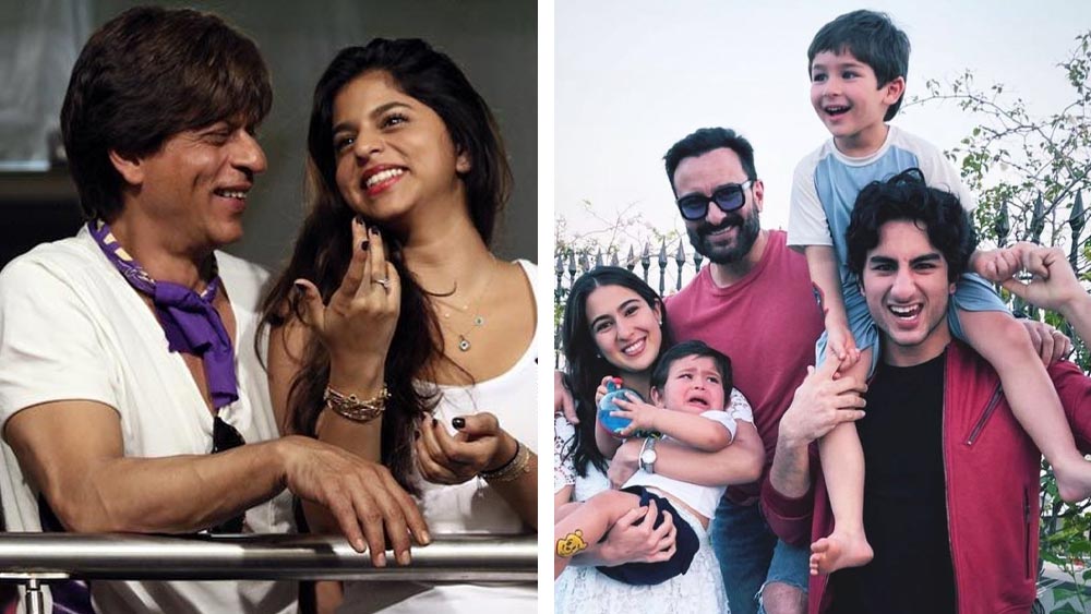 সন্তানদের সঙ্গে শাহরুখ ও সইফ।