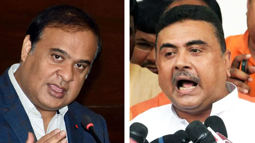 বাংলার শুভেন্দু আর অসমের হিমন্ত গ্রেফতার  নয় কেন? প্রশ্ন তুলে পথে নামছে তৃণমূল