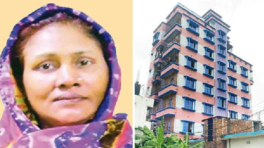 রহিমা বেগম এবং তাঁর বহুতল বাড়ি।