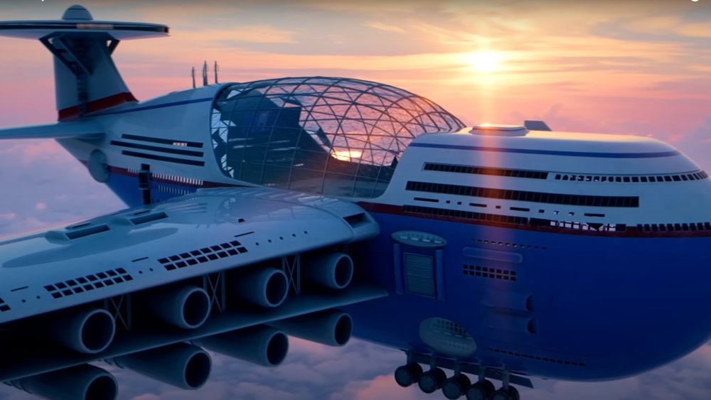 বিমানটির আসল নক্‌শা তৈরি করেছিলেন টনি হোমস্টন। সেই নক্‌শার ওপর ভিত্তি করে হাসেম আলঘাইলি নামে এক ব্যক্তি ভবিষ্যতের বিমানের এই ভিডিয়োটি তৈরি করেছেন।