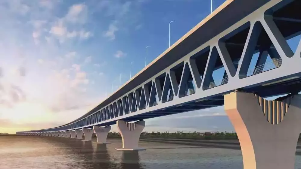 পদ্মা সেতুকে জলের মধ্যে ধরে রাখবে ৪০টি স্তম্ভ।