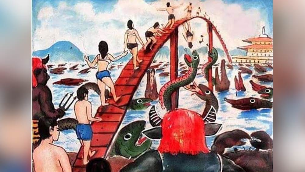 রৌরব: স্বার্থপর, ঈর্ষাতুর ও মিথ্যাভাষীদের জন্য বরাদ্দ এই নরক। এখানে ‘রুরু’ নামক সর্প-জাতীয় দানবেরা পাপীদের উপরে অকথ্য নির্যাতন চালায়। ‘মহারৌরব’ নামে আরও একটি নরক আছে। যেখানে ররুরা পাপীদের মাংস খুবলে খায়।