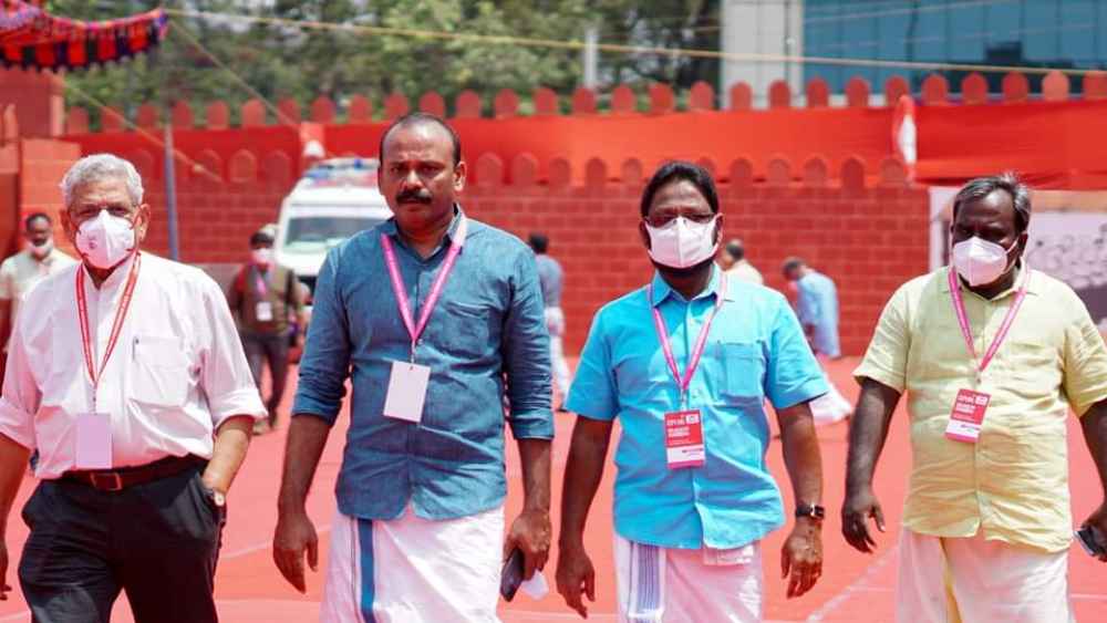 সিপিএমের ২৩তম রাজ্য সম্মেলনের অবসরে। কোচিতে।