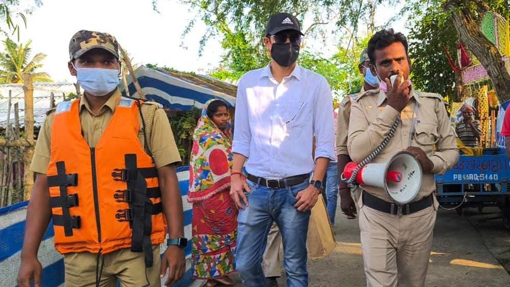 বকখালির সমুদ্রতীরবর্তী এলাকায় সতর্কতামূলক প্রচার প্রশাসনের।