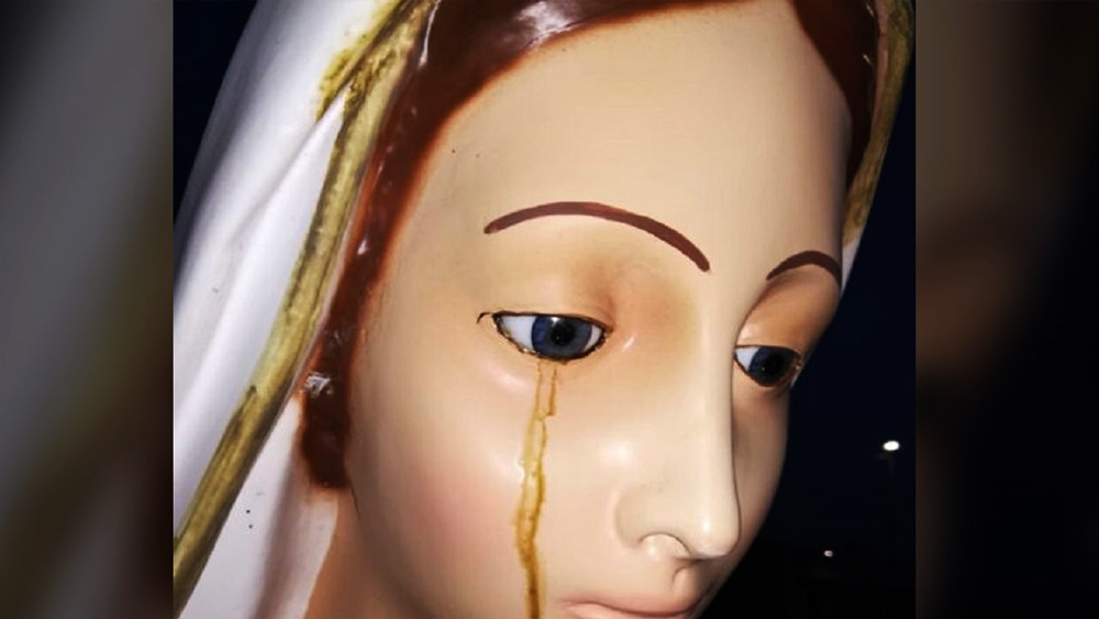 তবে প্রতিবেদন অনুযায়ী, কাঁদার সময় জল নয়, লাল রঙের রক্ত বেরতে দেখা যায় এই মূর্তি থেকে।    