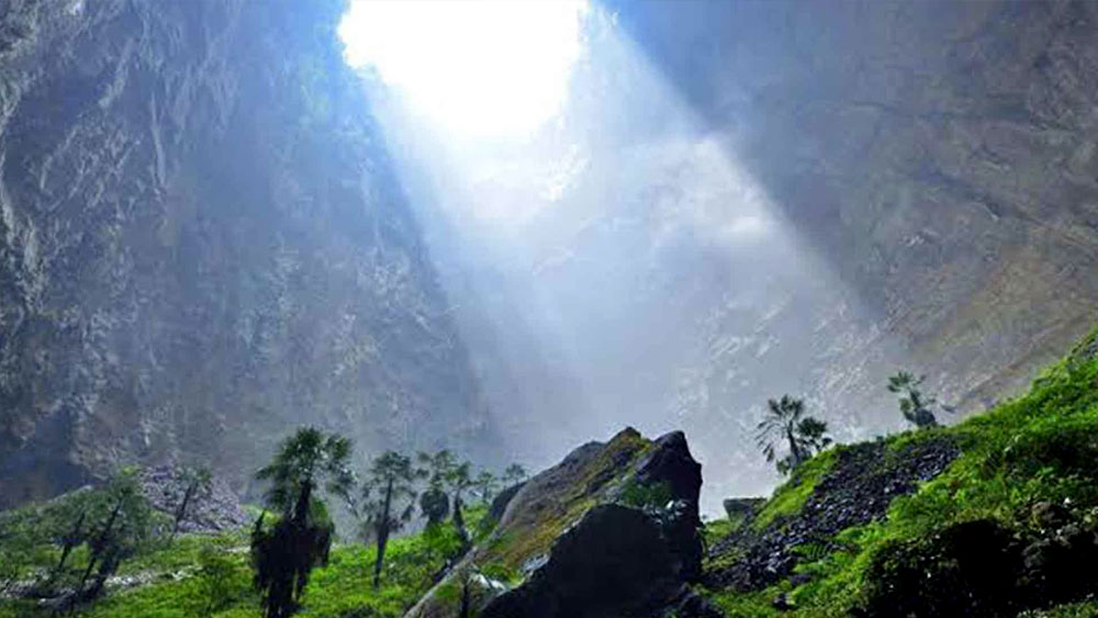 চিনে বিশাল গহ্বর (সিঙ্কহোল)-এর নীচে লুকিয়ে প্রাচীন অরণ্য! এমনই এক জঙ্গলের খোঁজ পাওয়া গিয়েছে সম্প্রতি। এই জঙ্গলে ৪০ মিটার পর্যন্ত লম্বা গাছ রয়েছে বলেও বিজ্ঞানীরা জানিয়েছেন।