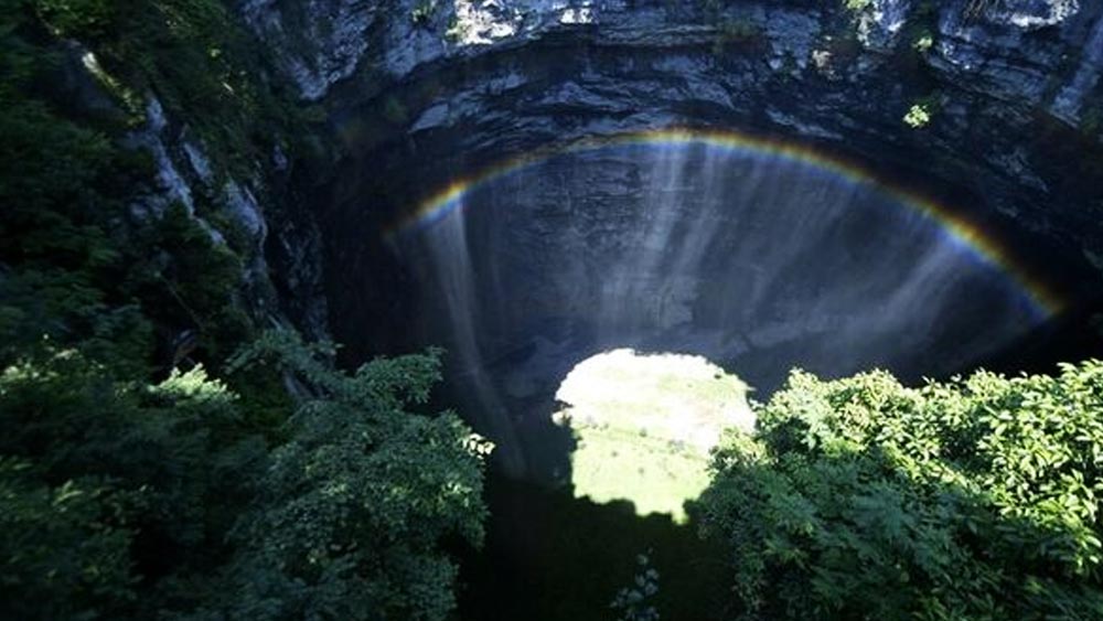 দক্ষিণ চিনের গুয়াংজি অঞ্চলে এক গুহার খোঁজ দিয়েছিলেন একটি অনুসন্ধিৎসু দল। তাঁরাই প্রথম এই গহ্বর এবং জঙ্গলটির খোঁজ পান।