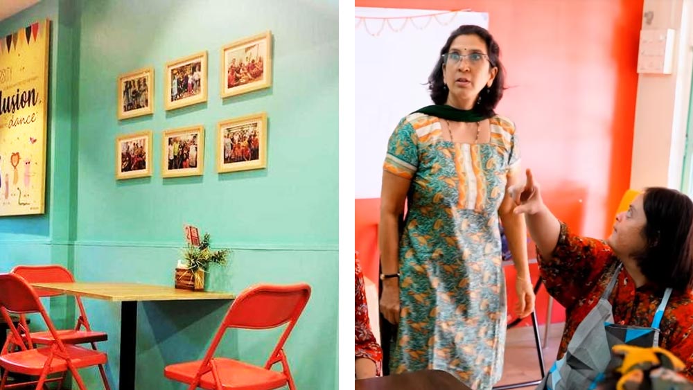 ক্যাফের দেওয়াল জুড়ে রয়েছে ইংরেজিতে লেখা নানা উক্তি, ফটো ফ্রেম।