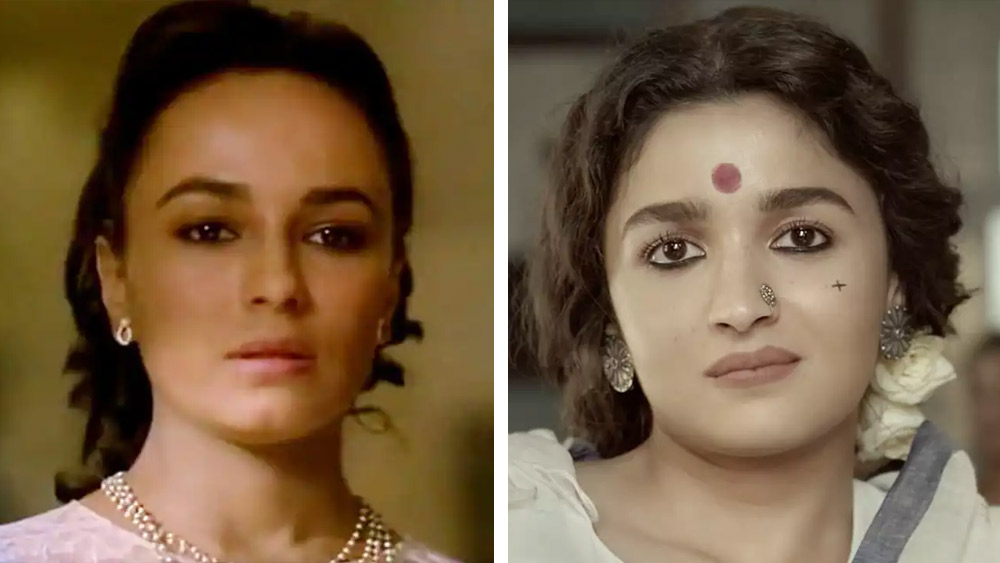 দুই ছবিতে সোনি-আলিয়ার সাদৃশ্য।